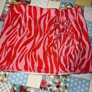 ASOS Design Wrap Skirt Zebra size 8